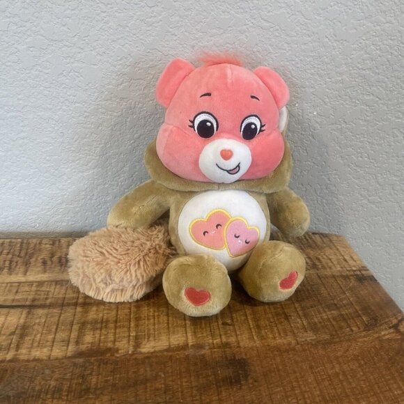 Care Bear Unlock The Magic Love a Lot Plush Removable Hood 12" Squirrel suit - Picture 3 of 10